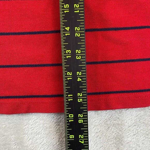 Lacoste Mens Polo Shirt Size XL 6 Short Sleeve Classic Casual Red Striped Pullov - Picture 3 of 7